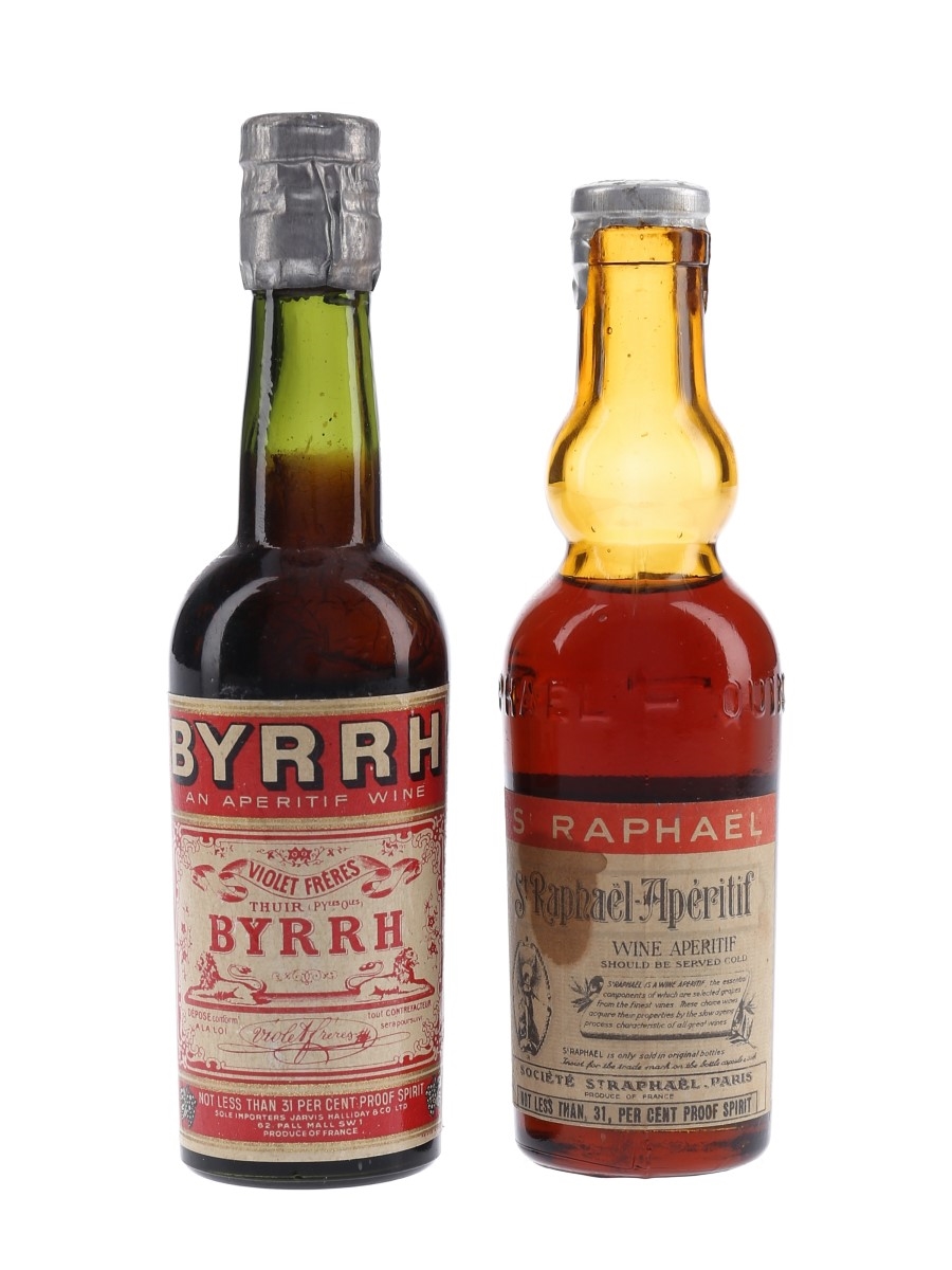 Byrrh & St Raphael Bottled 1940s-1950s 2 x 5cl / 17.7%