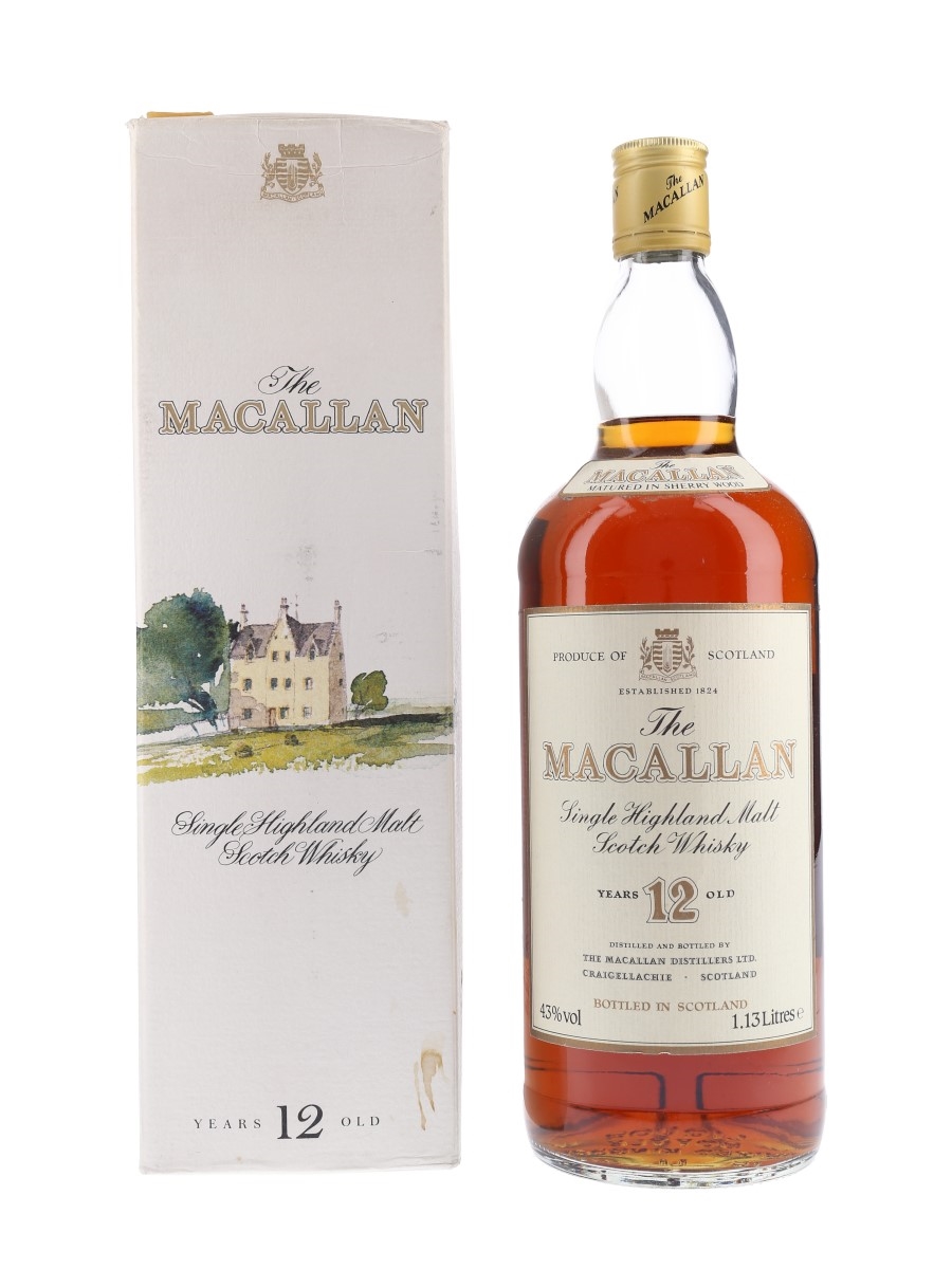 Macallan 12 Year Old Bottled 1980s 113cl / 43%