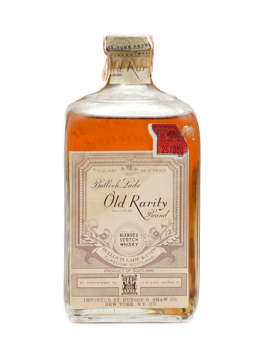 Bulloch Lade Old Rarity Bottled 1940s 75cl