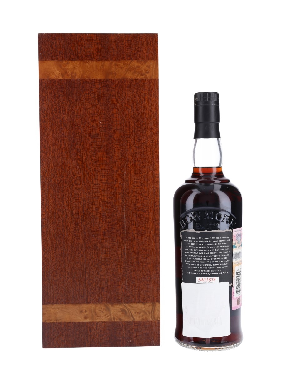 【木箱のみ】Bowmore Black 1964 42年 THE TRILOGY 1964 Bowmore 'Black Bowmore' The Trilogy 42 Year Old Sherry