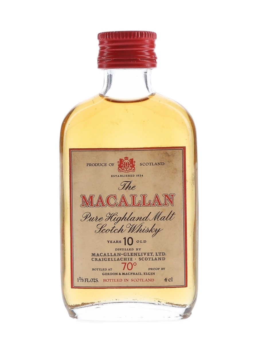 Macallan 10 Year Old Bottled 1970s - Gordon & MacPhail 4cl / 40%