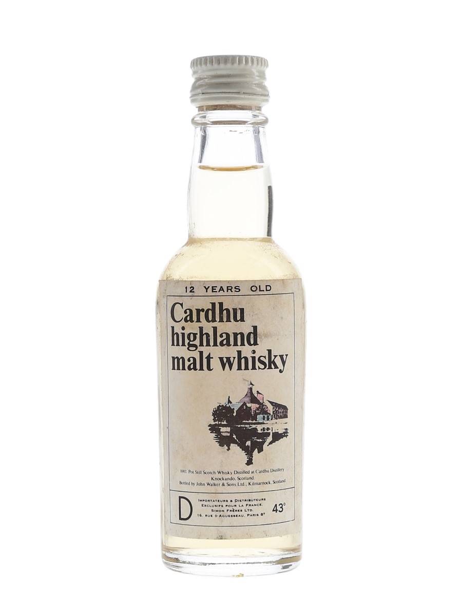 Cardhu 12 Year Old Bottled 1980s 5cl / 43%