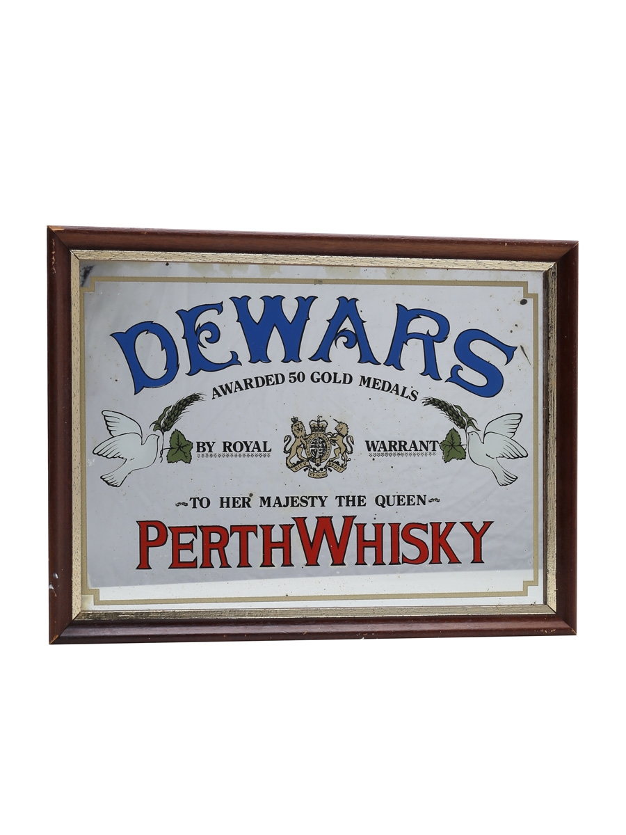 Dewar's Perth Whisky Mirror  30.5cm x 23cm