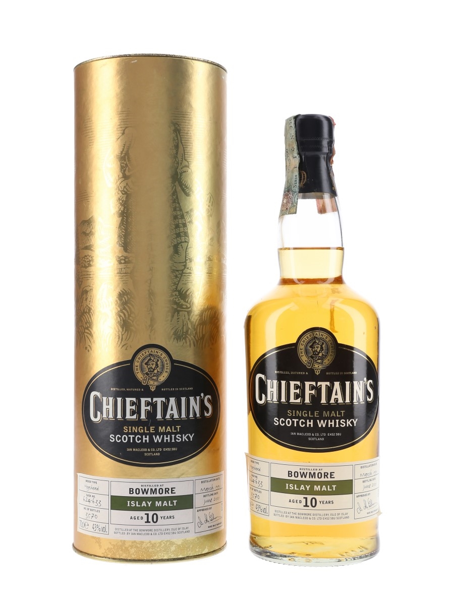 Bowmore 1991 10 Year Old Bottled 2001 - Chieftain's 70cl / 43%