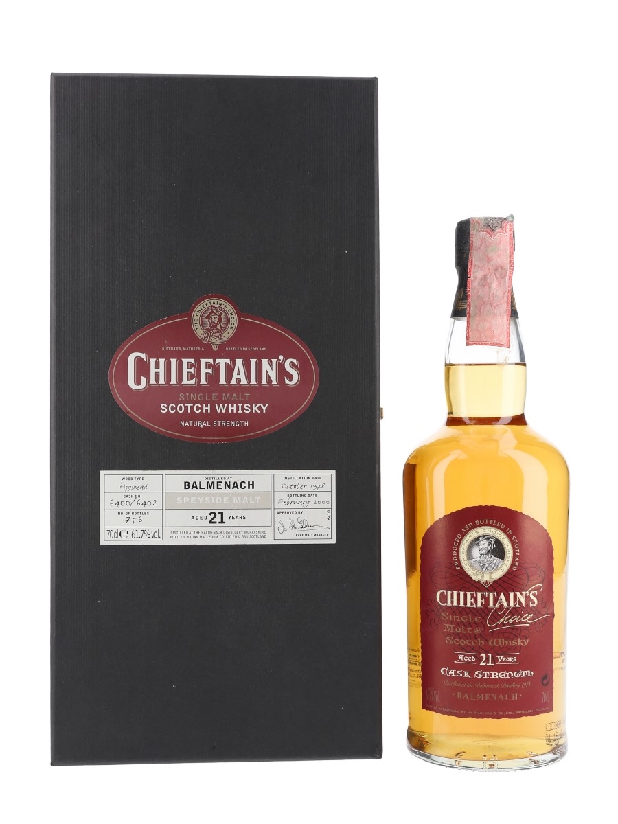 Balmenach 1978 21 Year Old Bottled 2000 - Chieftain's Choice 70cl / 61.7%