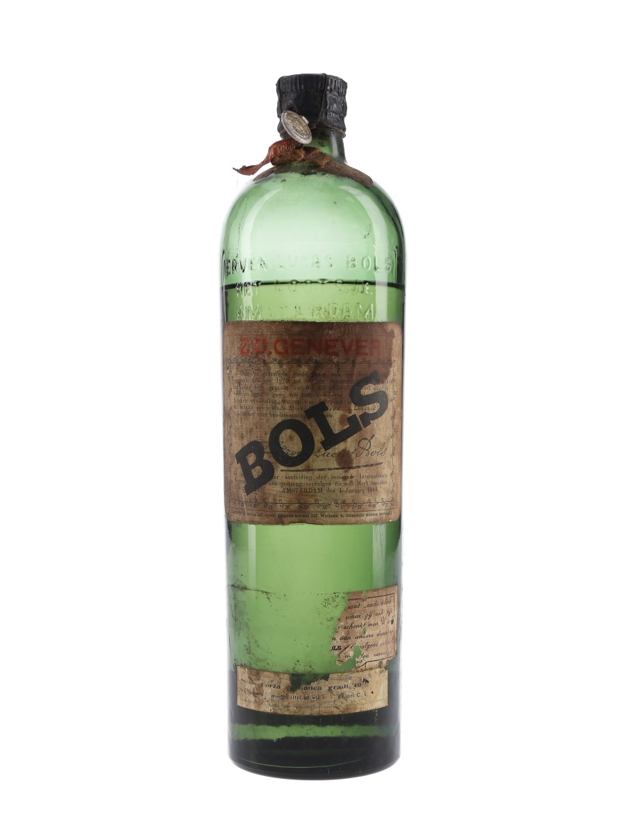 古酒 1970年代流通 ジン ボルス ヤング ジュネヴァ Bols Zeer Oude Genever Bottled - 飲料