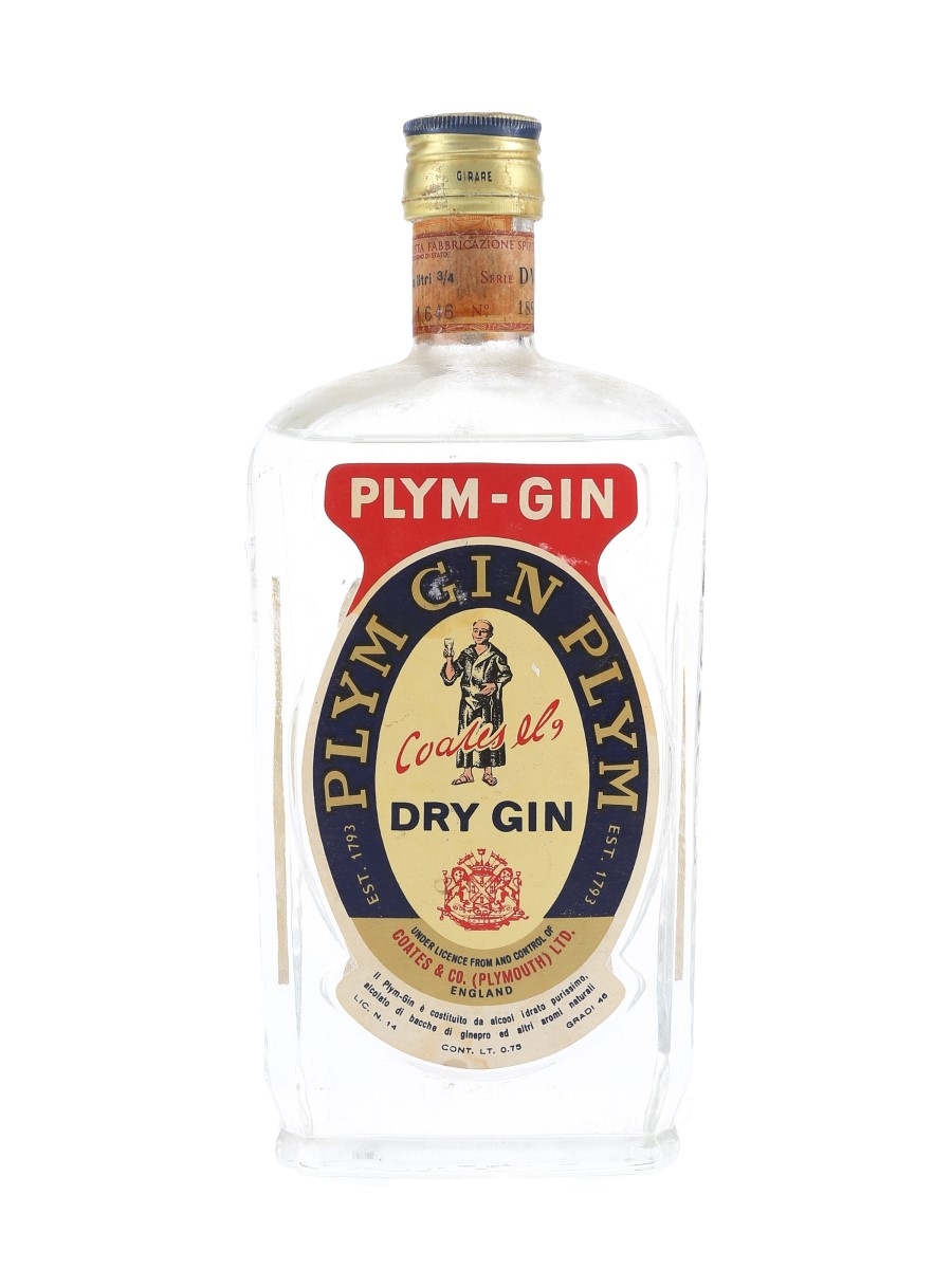 Coates & Co. Plym Gin Bottled 1970s - Stock 75cl / 46%