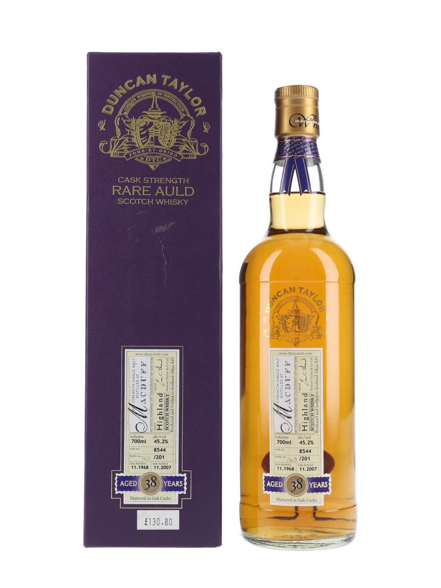 Macduff 1968 38 Year Old Cask #8544 Bottled 2007 - Duncan Taylor Rare Auld 70cl / 45.2%