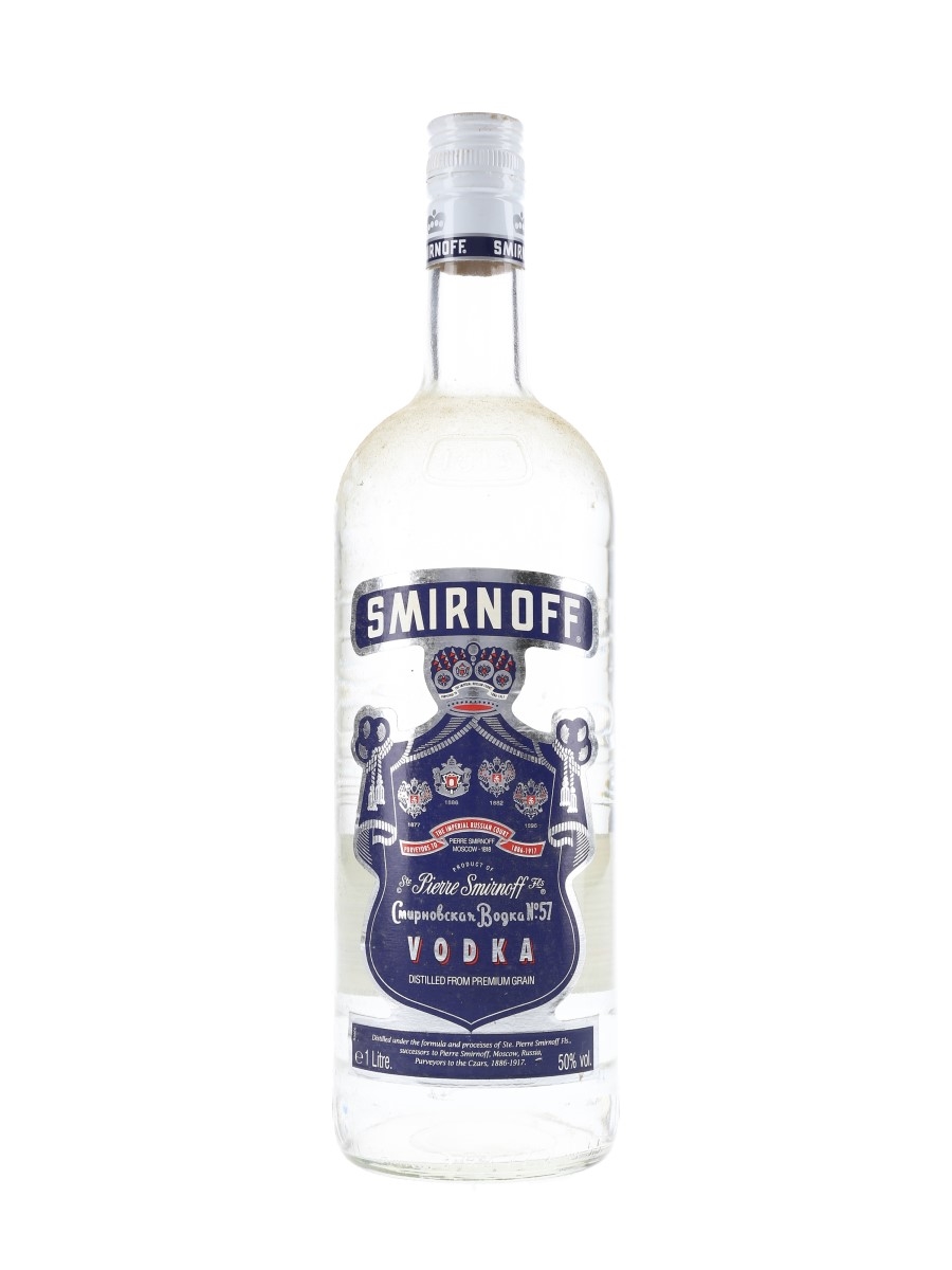 Smirnoff Blue Label Bottled 1990s - Export Strength 100cl / 50%