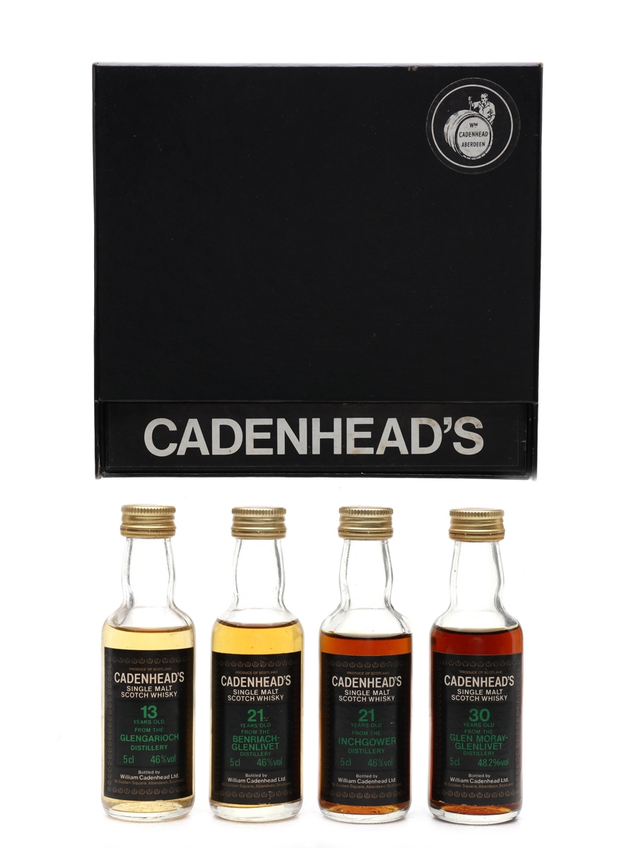 Cadenhead's Whisky Shop Miniatures Benriach, Glen Garioch, Glen Moray, Inchgower 4 x 5cl