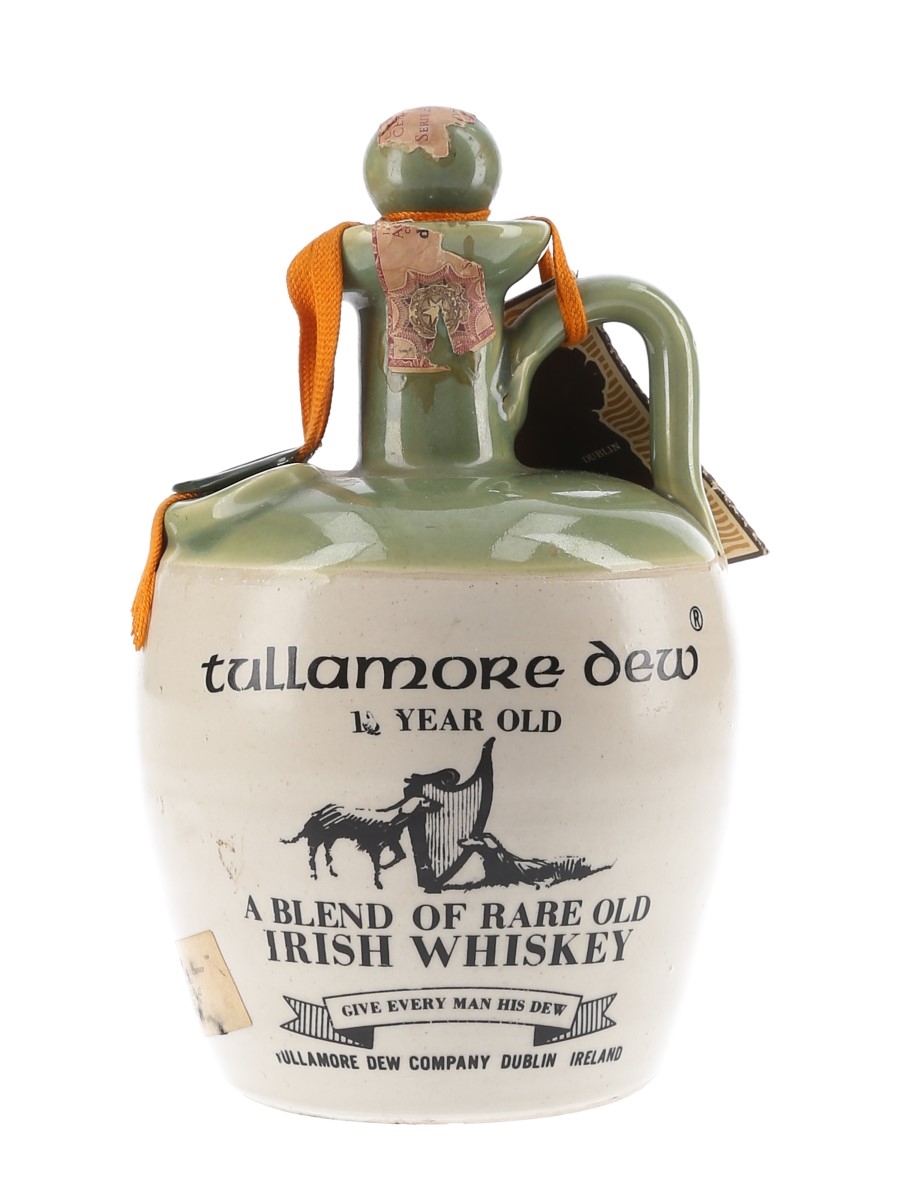 Tullamore Dew 12 Year Old Bottled 1960s-1970s - Ceramic Decanter 75cl / 40%