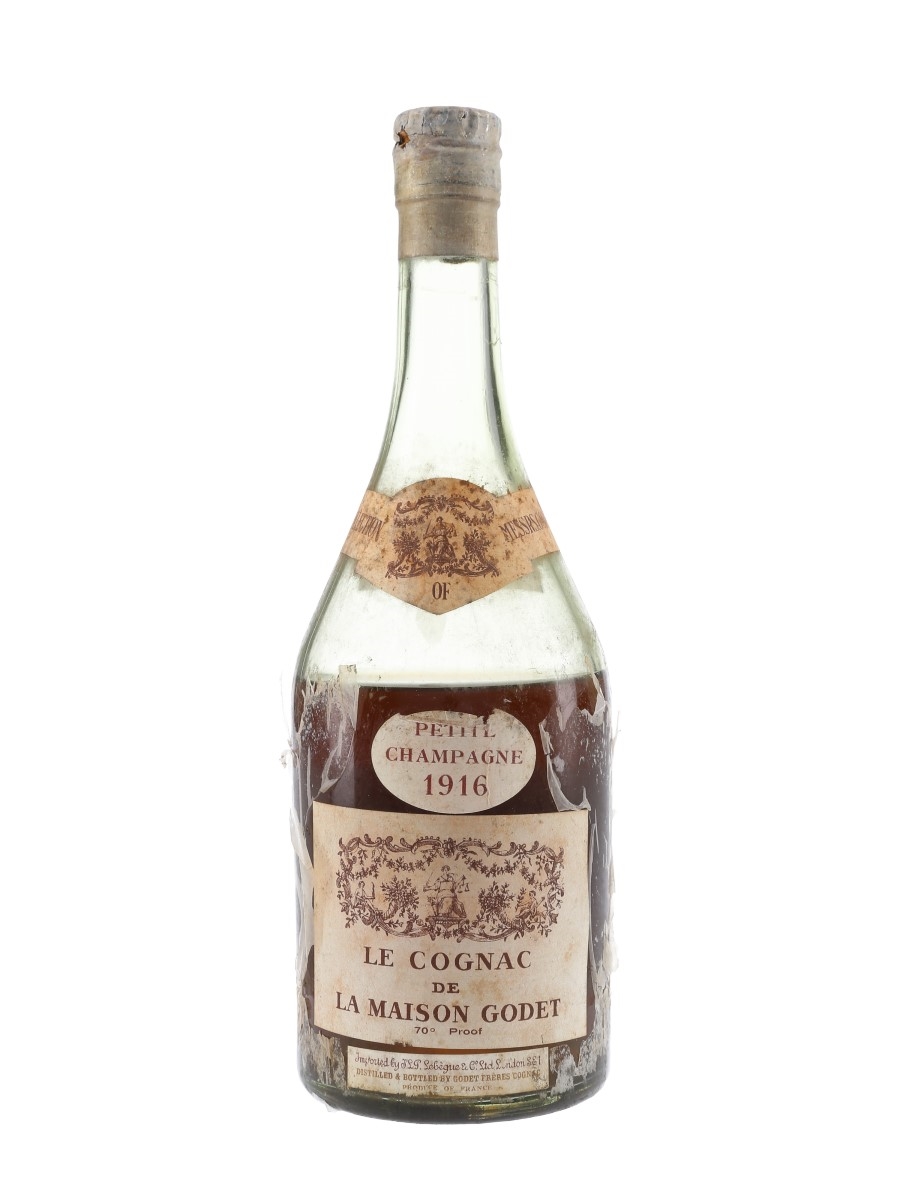 Godet 1916 Petite Champagne Cognac Imported By Lebegue & Co, London 70cl / 40%