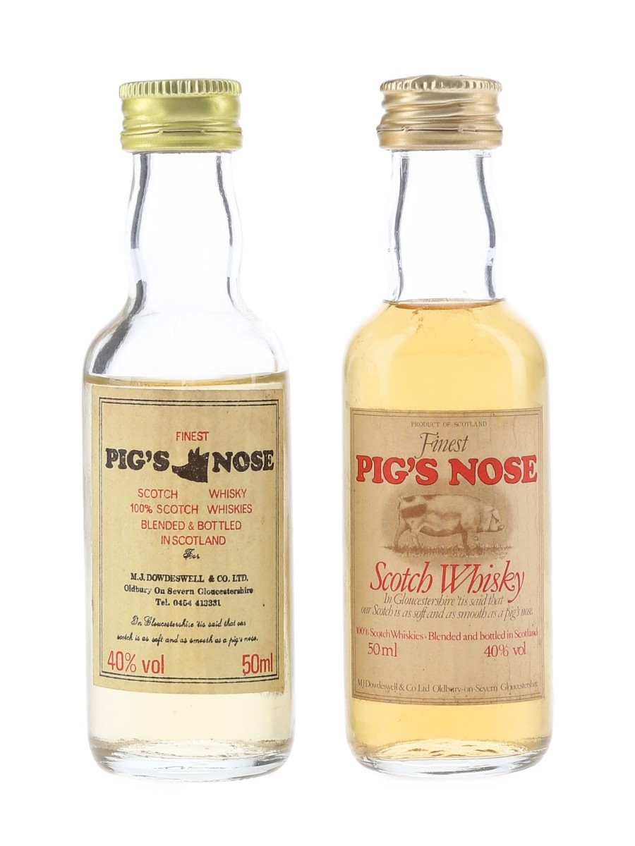 Pig's Nose Bottled 1980s-1990s 2 x 5cl / 40%