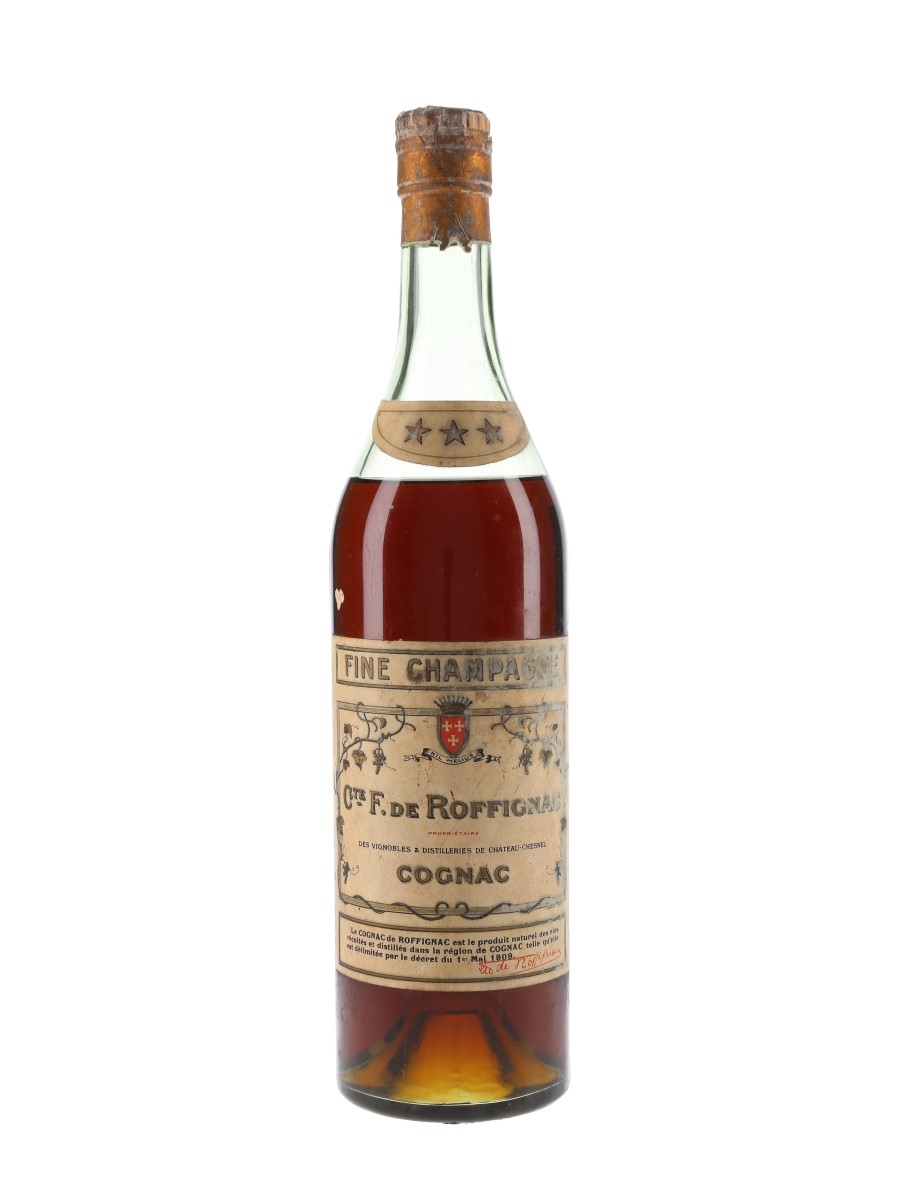 Roffignac 3 Star Cognac Bottled 1950s-1960s 70cl