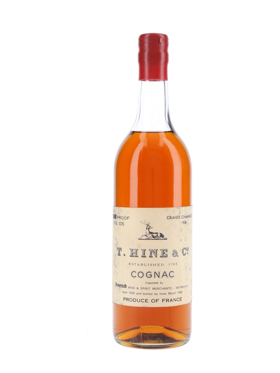 Hine 1938 Grande Champagne Cognac Bottled 1969 - Devenish 71cl / 39%