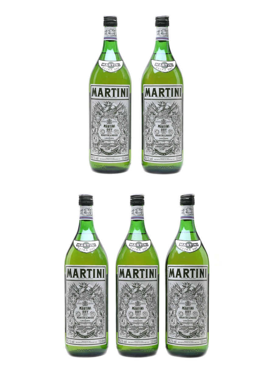 Martini Extra Dry Large Format - Bottled 1980s 5 x 150cl / 14.7%