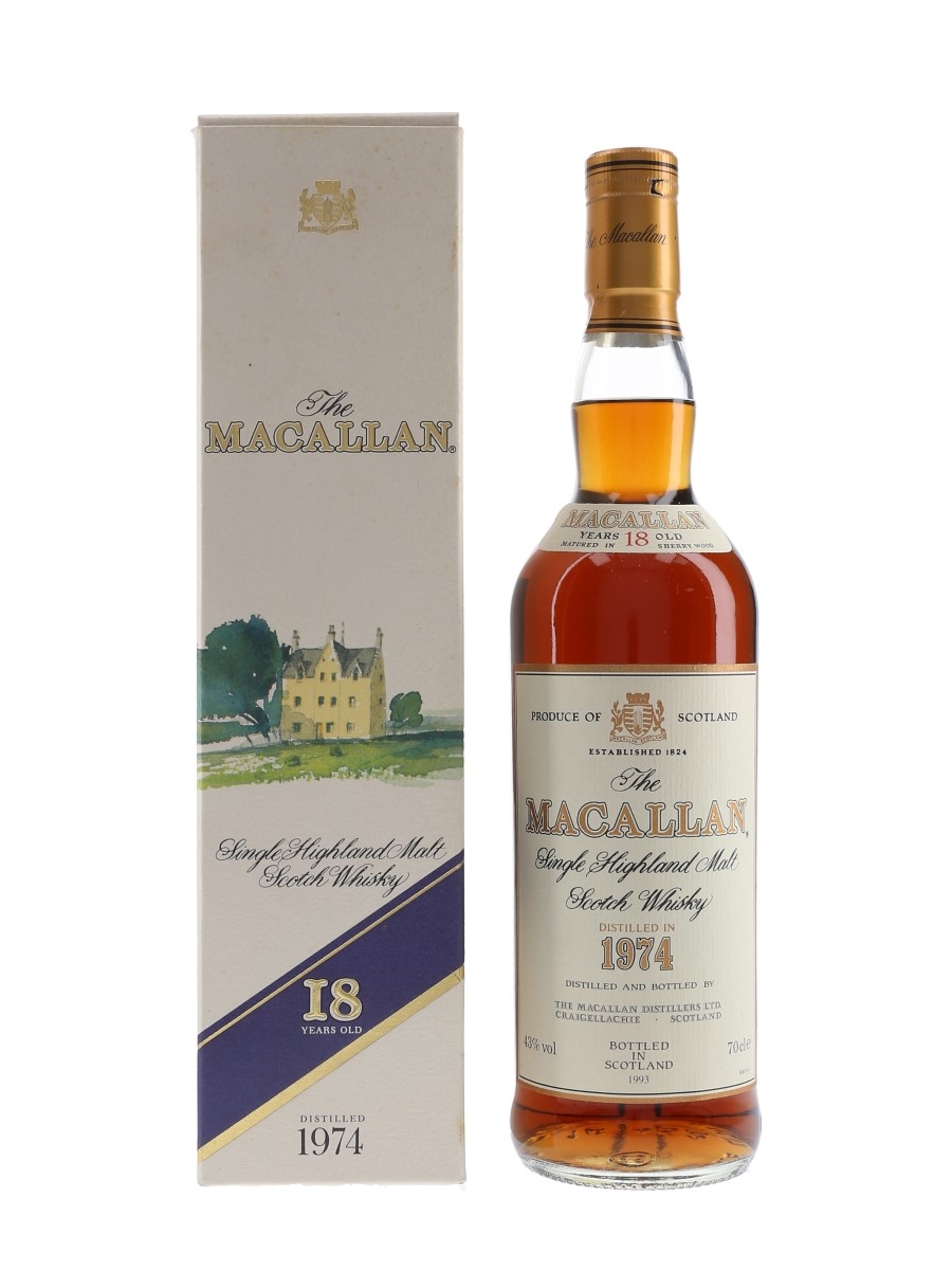 Macallan 1974 18 Year Old Bottled 1993 70cl / 43%
