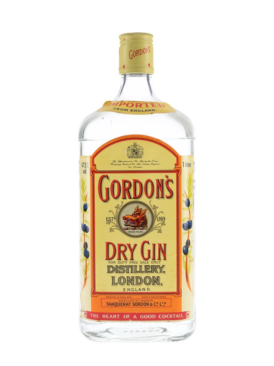Gordon's Dry Gin Bottled 1980s-1990s 100cl / 47.3%