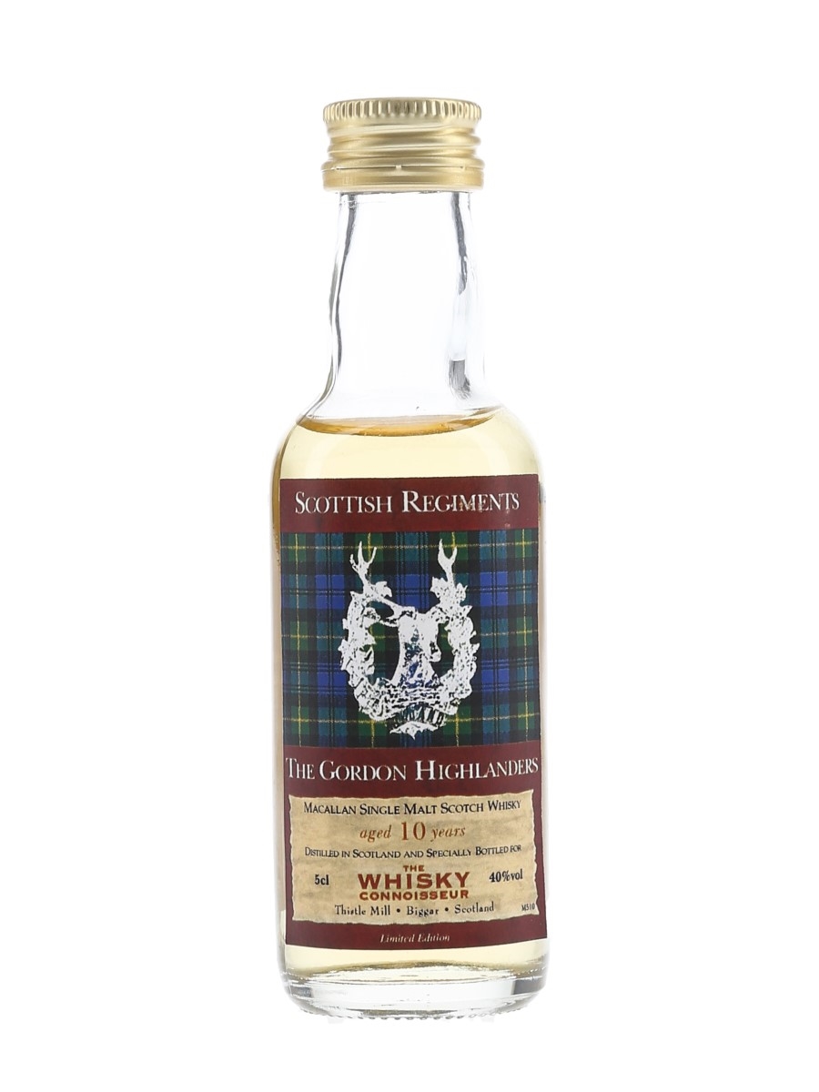 Macallan 10 Year Old Scottish Regiments Bottled 2002 - The Gordon Highlanders 5cl / 40%