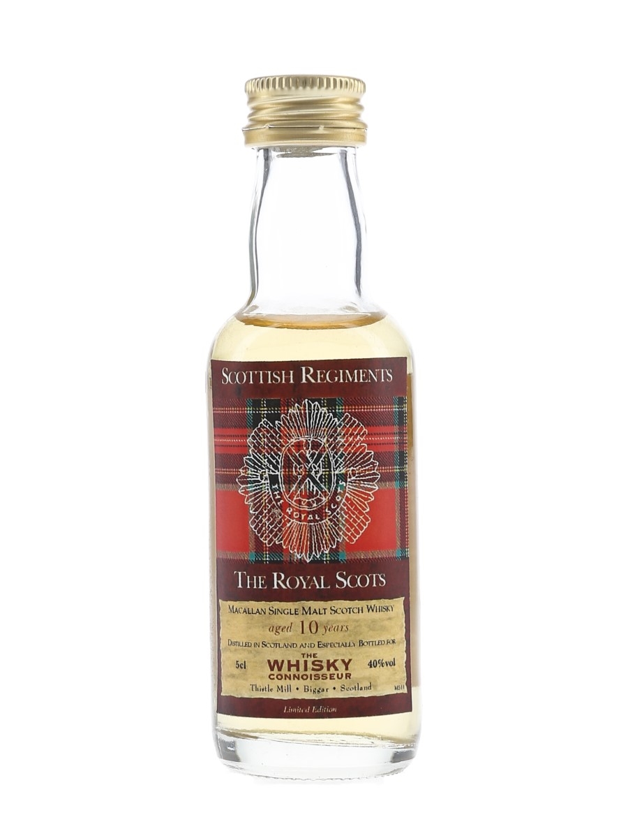 Macallan 10 Year Old Scottish Regiments Bottled 2002 - The Royal Scots 5cl / 40%