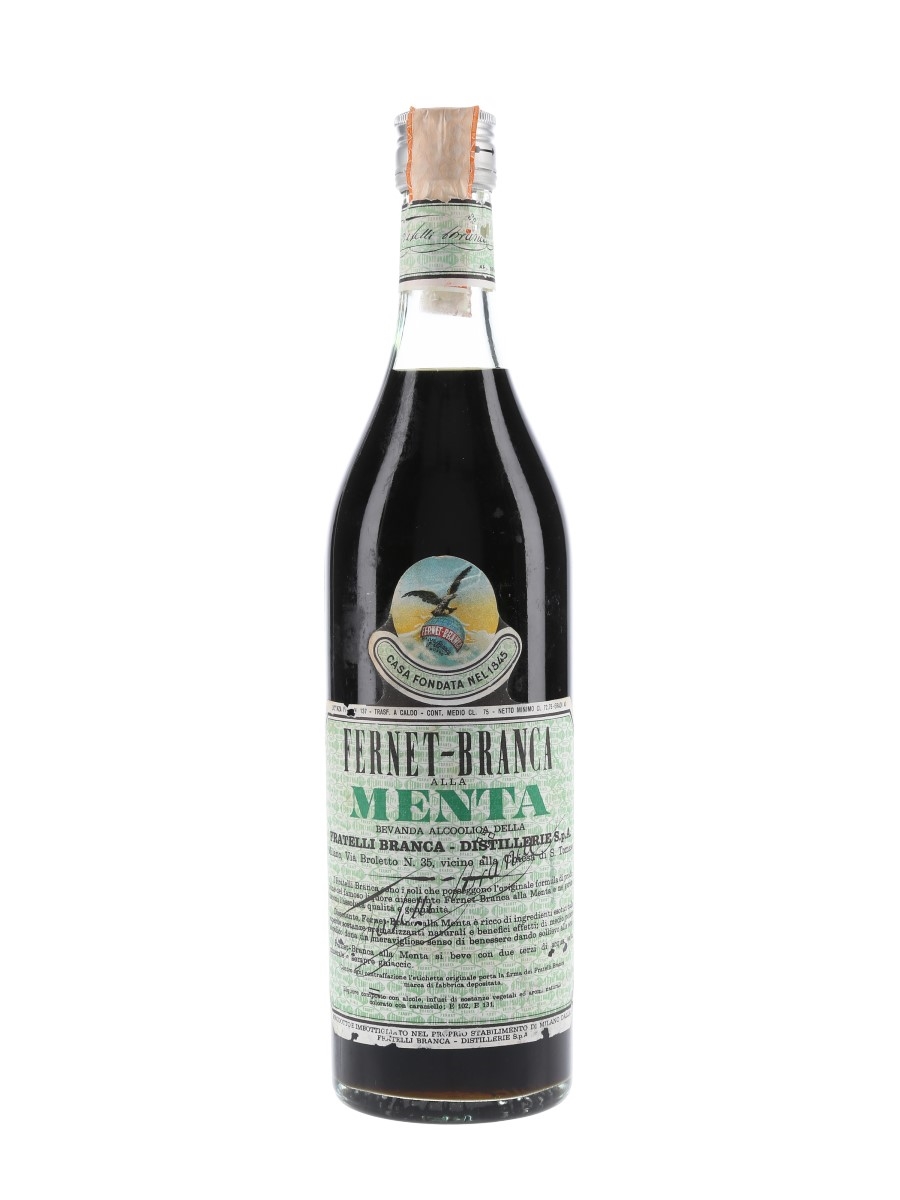 Fernet Branca Alla Menta Bottled 1960s 75cl / 40%