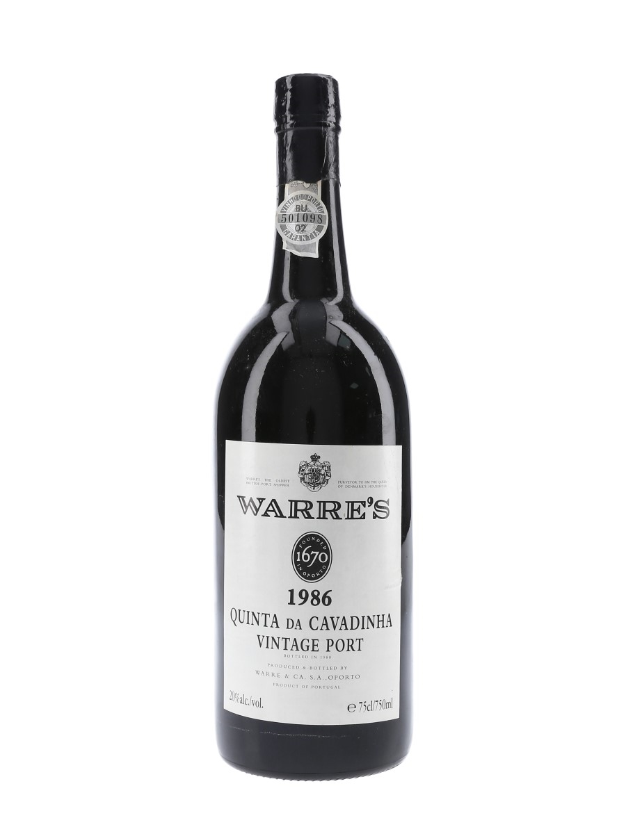 Warre's Quinta Da Cavadinha 1986 Vintage Port Bottled 1988 75cl / 20%