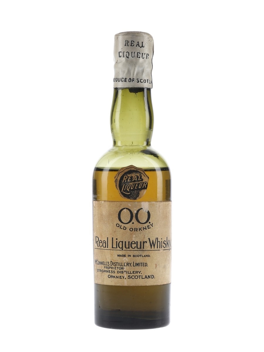 Old Orkney '0.0.' Real Liqueur Whisky Bottled 1920s-1930s - Stromness Distillery 5cl