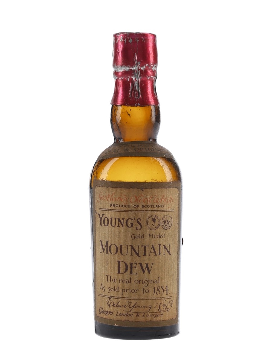 Young's Mountain Dew Gold Medal Bottled 1920s-1930s - Edward Young & Co. 5cl