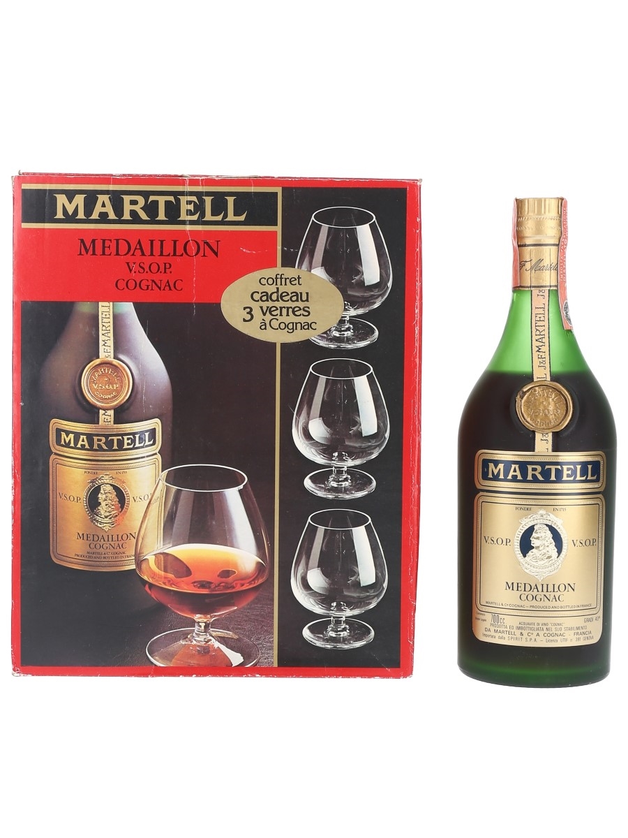 Martell Medaillon VSOP Glasses Gift Pack - Lot 69451 - Buy/Sell