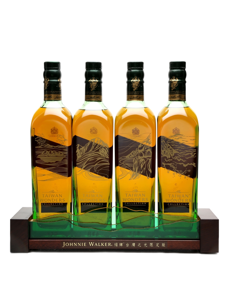 Johnnie Walker Green Label Taiwan Wonders Collection With Stand 4 x 70cl