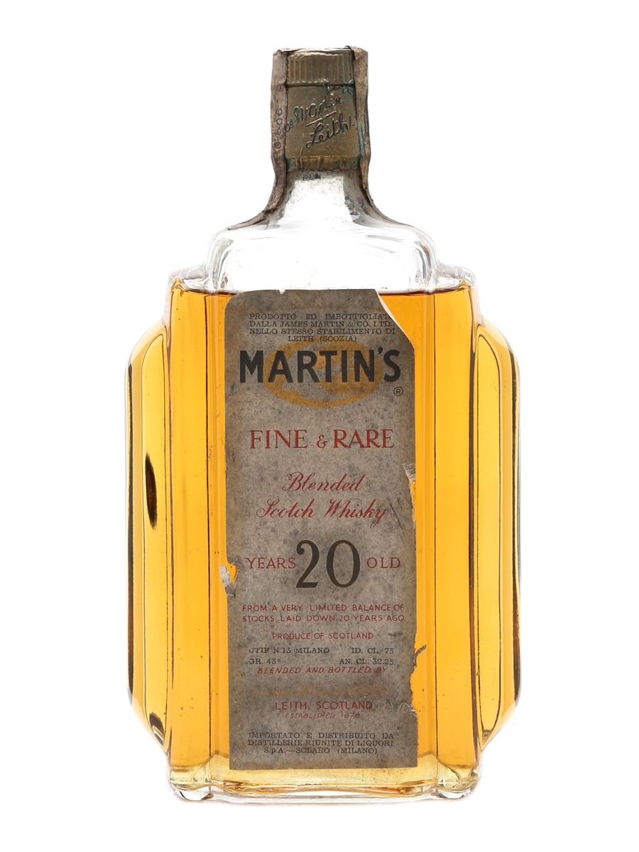 Martin's Fine & Rare 20 Years Old Bottled 1970s 75cl