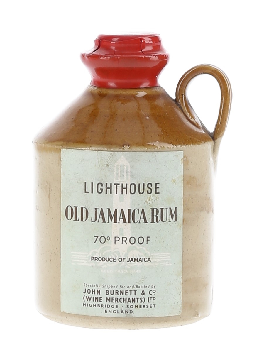 Lighthouse Old Jamaica Rum Bottled 1960s-1970s - Ceramic Decanter 5cl / 40%