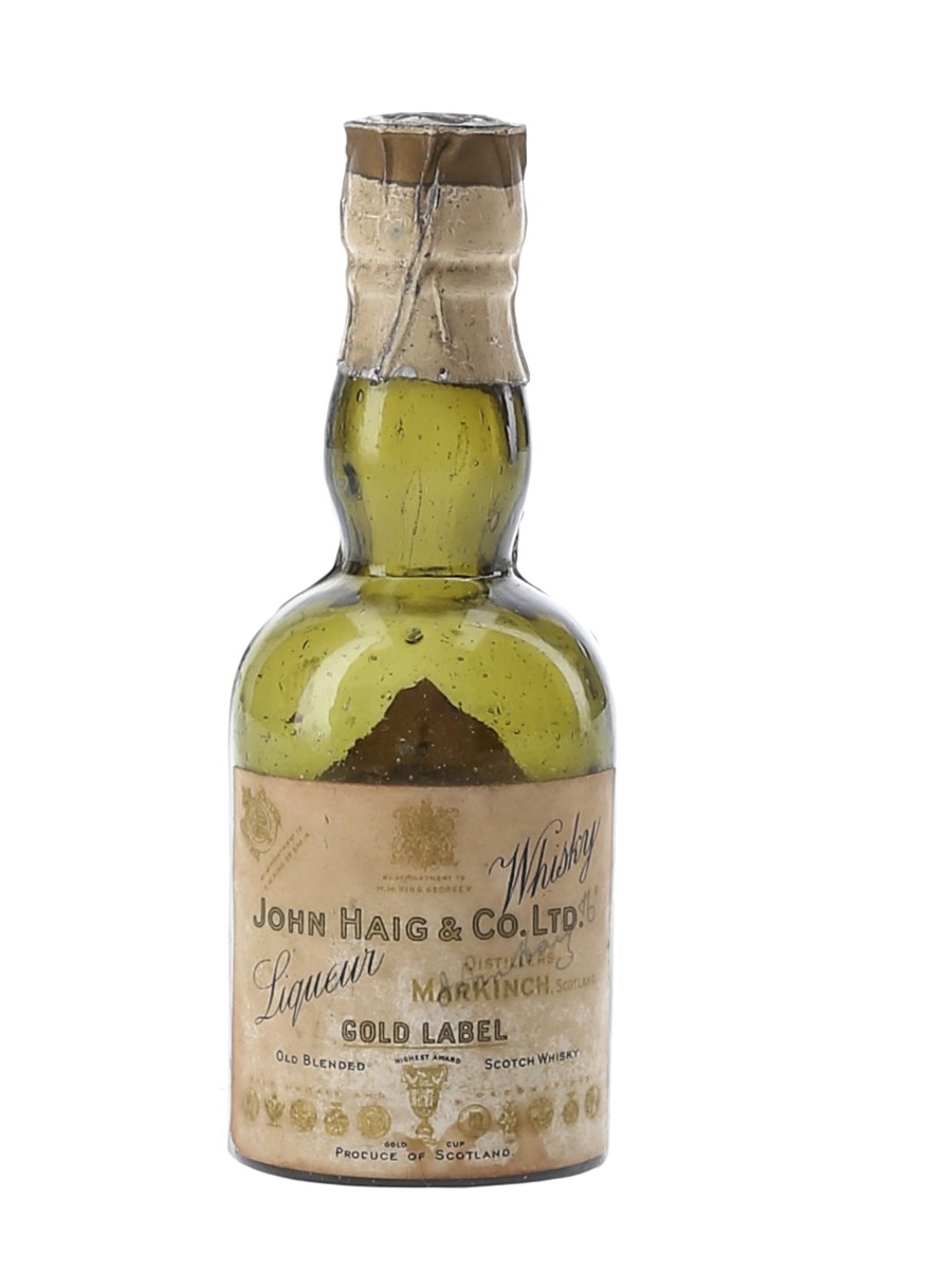 Haig Gold Label Liqueur Whisky Bottled 1920s-1930s 5cl