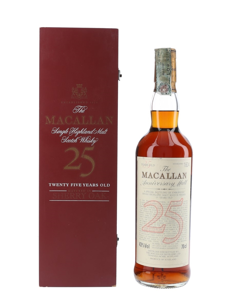 Macallan 25 Year Old Anniversary Malt - Lot 66567 - Buy/Sell