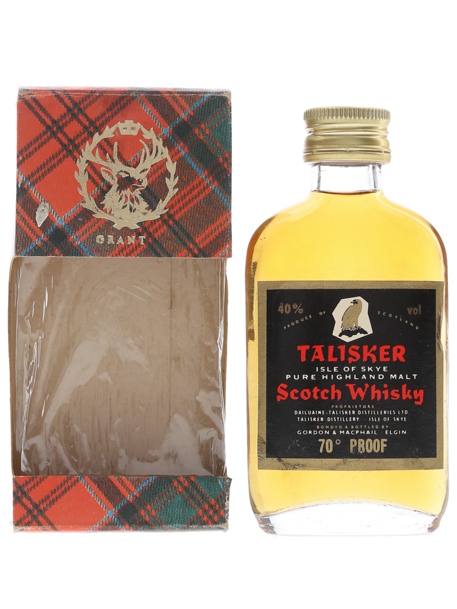 Talisker 70 Proof Black Label Gold Eagle Bottled 1970s-1980s - Gordon & MacPhail 5cl / 40%