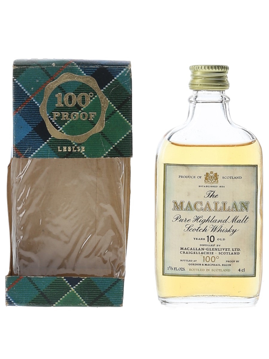 Macallan 10 Year Old 100 Proof Bottled 1970s 4cl / 57%