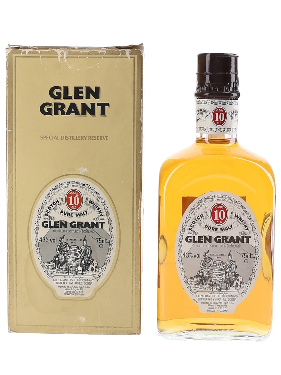 Glen Grant 10 Year Old Bottled 1980s - Seagram 75cl / 43%