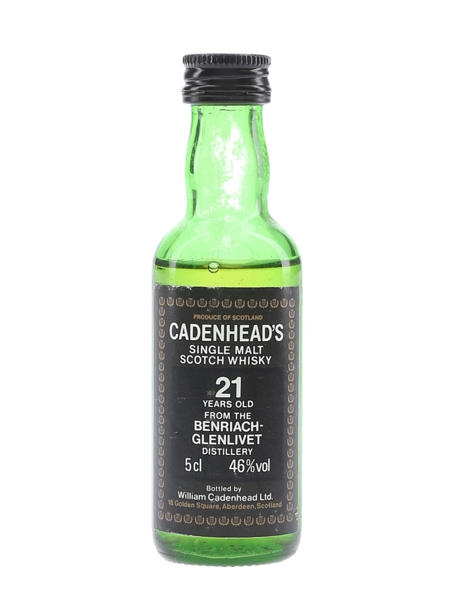 Benriach Glenlivet 21 Year Old Bottled 1980s - Cadenhead's 5cl / 46%