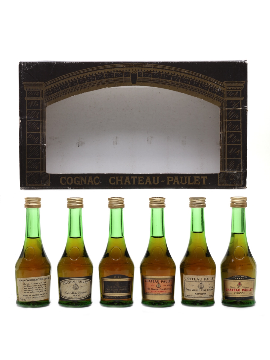 Chateau Paulet Cognac Miniature Set Bottled 1980s 6 x 5cl