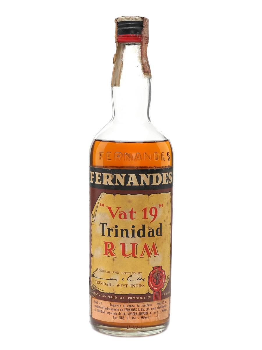 Fernandes Vat 19 Trinidad Rum Lot 5889 Whisky.Auction Whisky