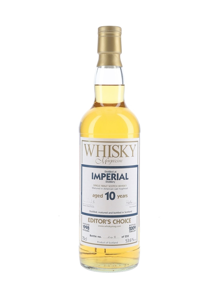 Imperial 1998 10 Year Old Bottled 2009 - Whisky Magazine Editor's Choice 70cl / 53.6%