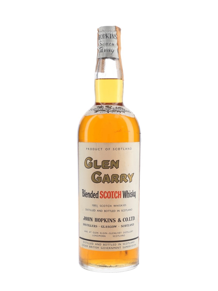 Glen Garry Spring Cap Bottled 1950s - Glen-Elgin Glenlivet 75cl / 43.3%