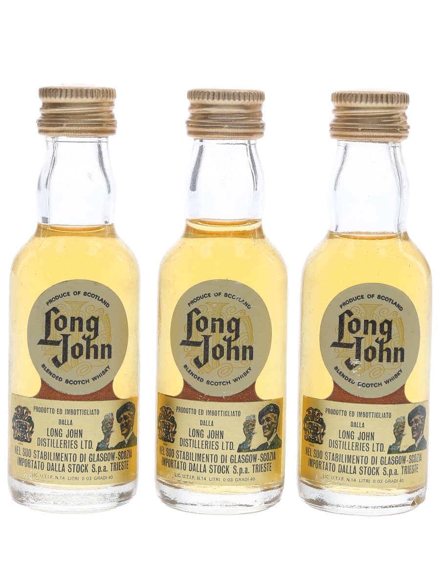Long John Bottled 1970s - Stock 3 x 3cl / 40%