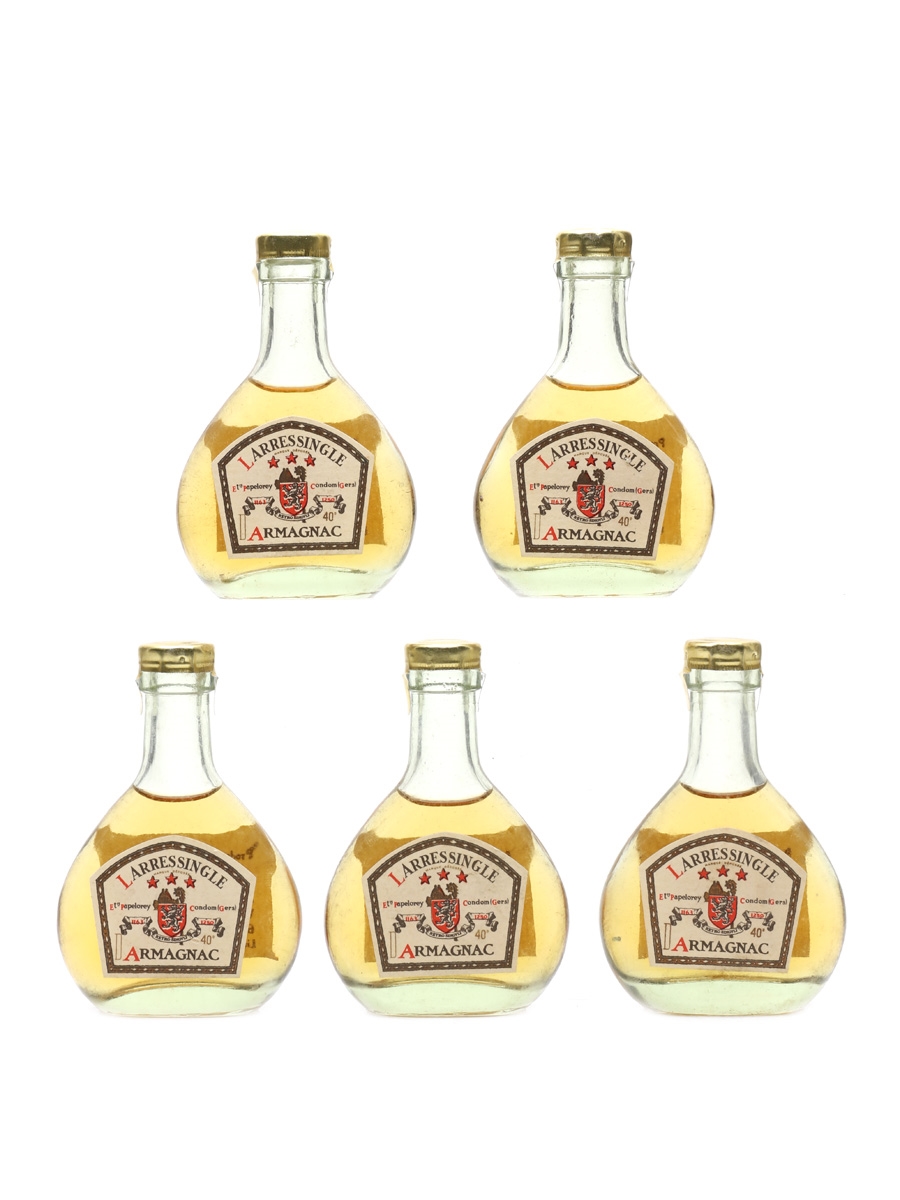 Larressingle 3 Star Armagnac Bottled 1960s-1970s 5 x 3cl / 40%