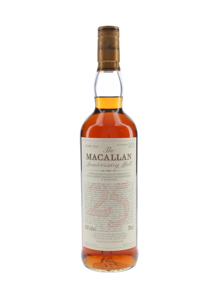 Macallan 1974 25 Year Old Anniversary Malt - Lot 69412 - Buy/Sell