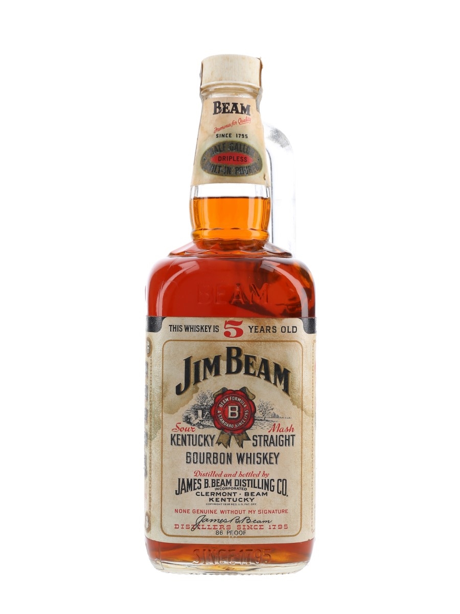 Jim Beam White Label 5 Year Old Bottled 1970s - Large Format 189cl / 43%