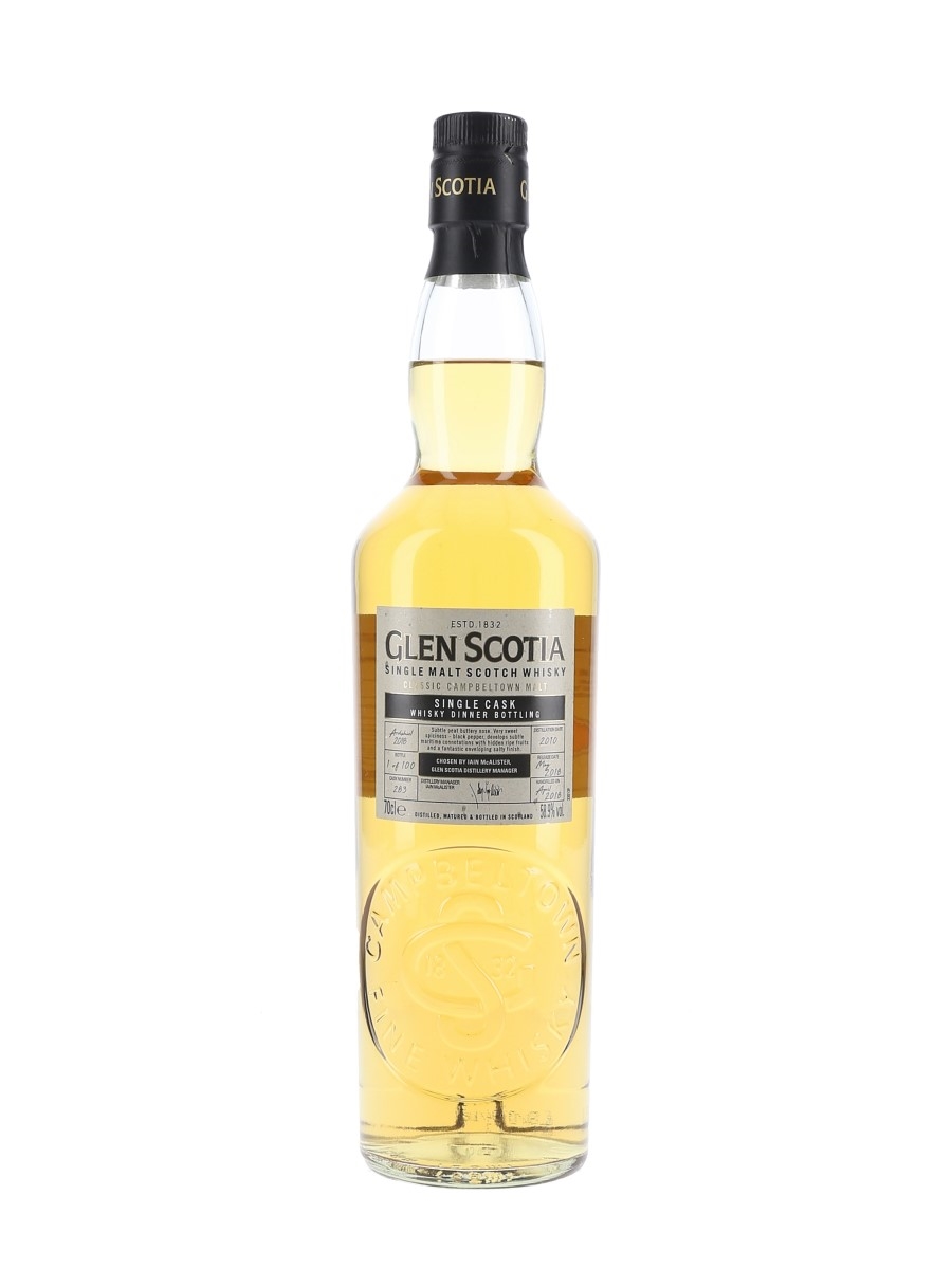 Glen Scotia 2010 Bottled 2018 - Campbeltown Malts Festival Whisky Dinner 70cl / 58.9%
