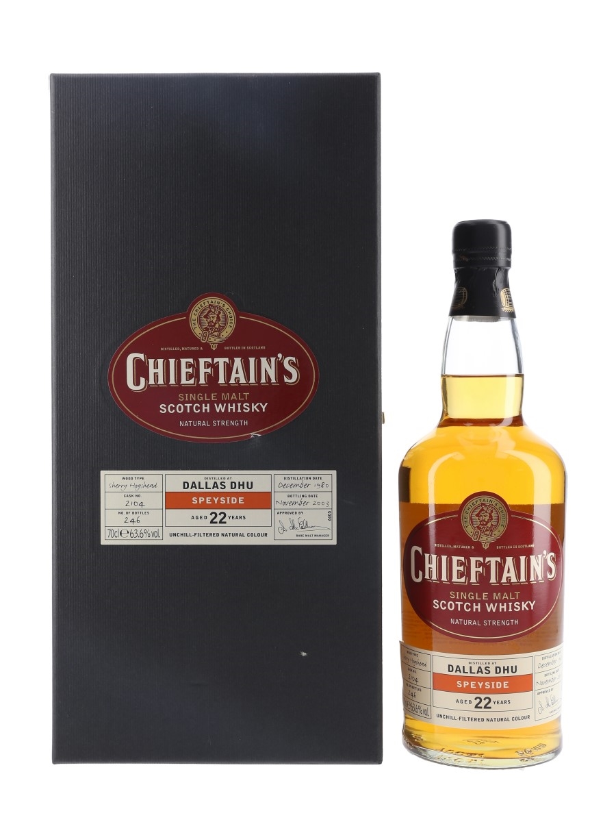 Dallas Dhu 1980 22 Year Old Bottled 2003 - Chieftain's 70cl / 63.6%