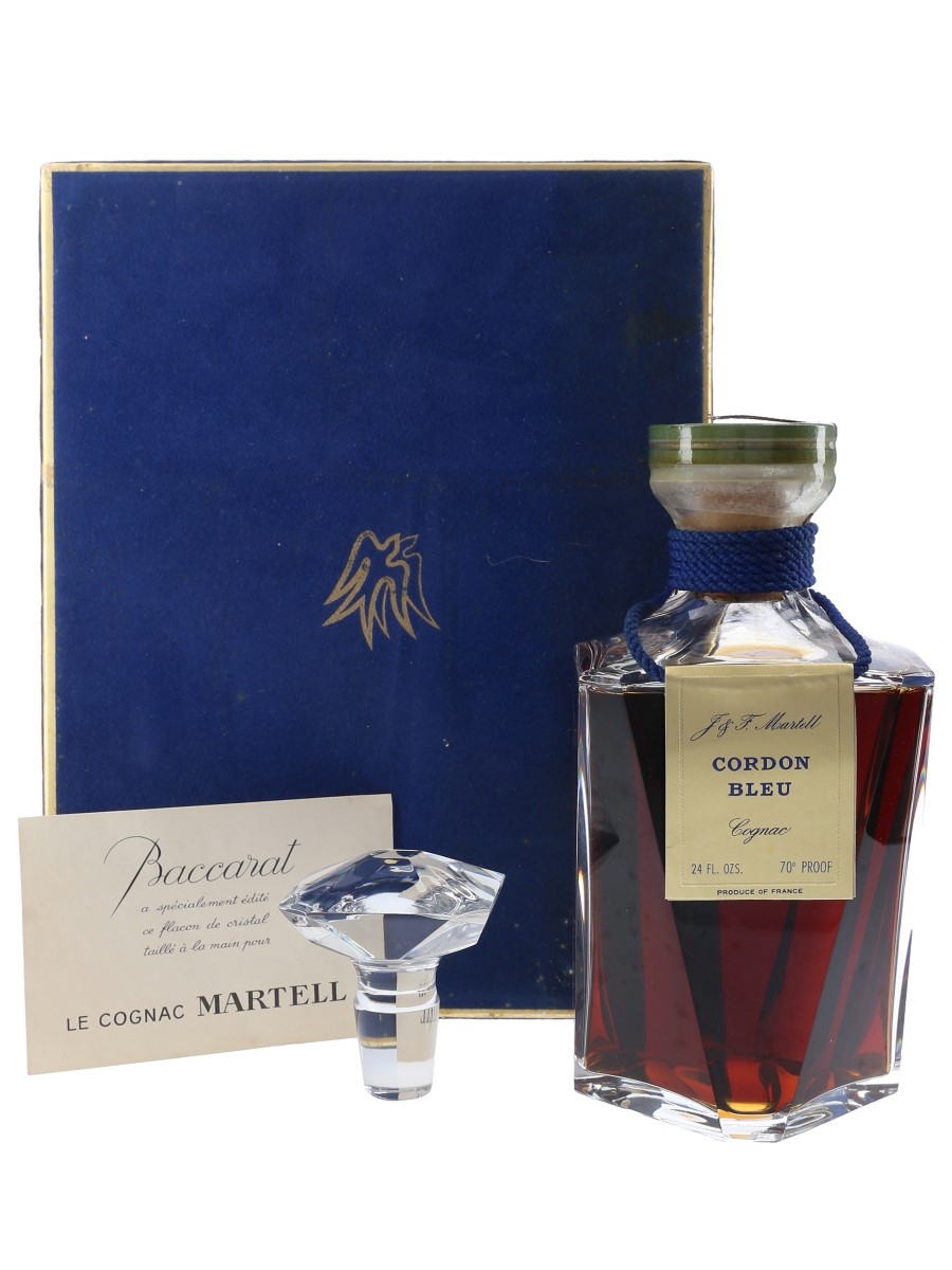 Martell Cordon Bleu Bottled 1970s - Baccarat Crystal Decanter 75cl / 40%