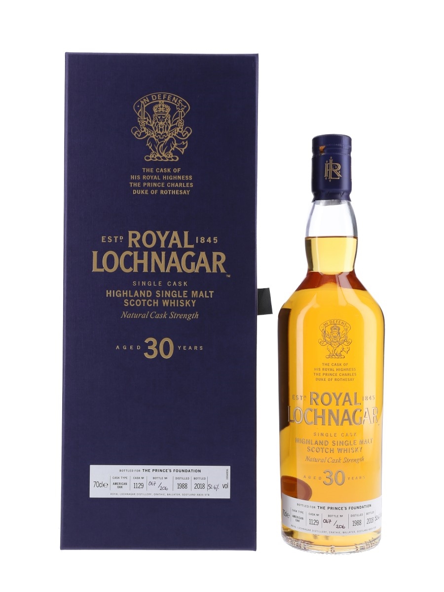 Royal Lochnagar 1988 30 Year Old - Bottle Number 067 Cask of HRH The Prince Charles, Duke of Rothesay 70cl / 52.6%